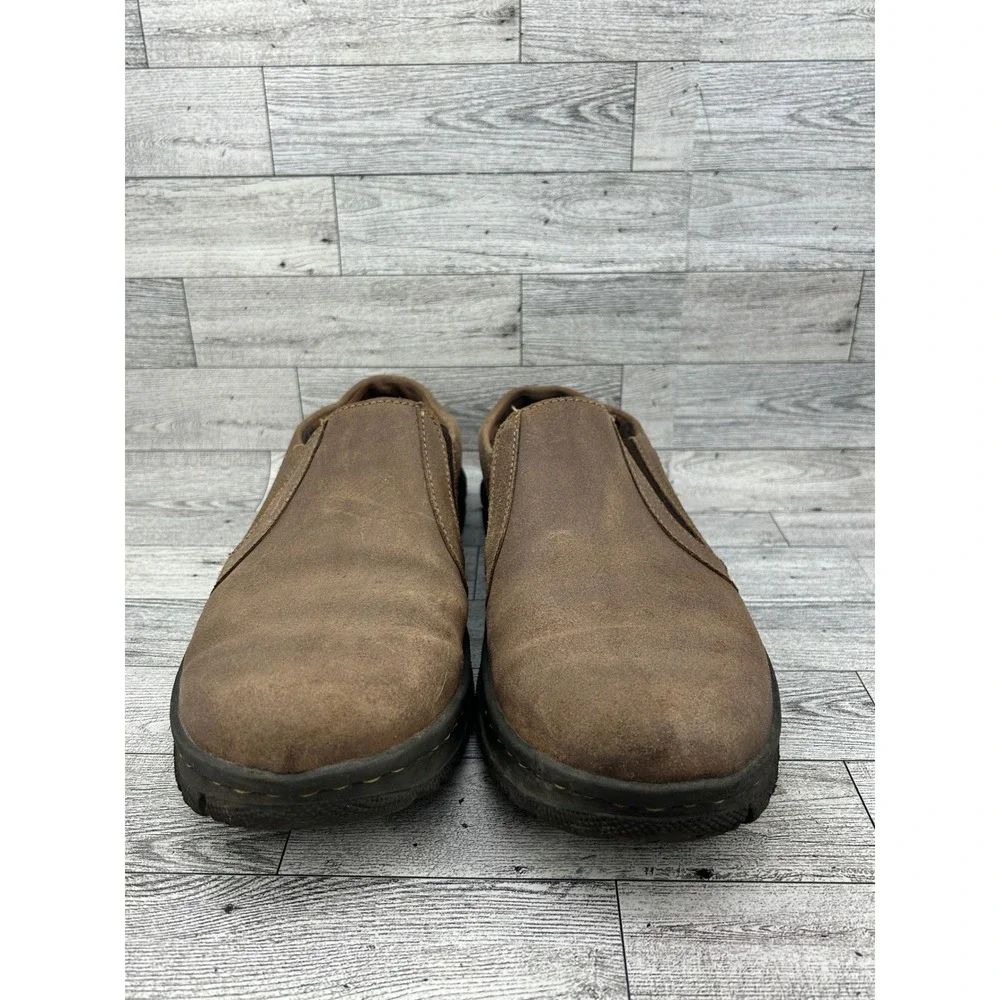 Born MH15 Men Brown Leather Slip On Loafers Round Toe Casual Shoes Size 12